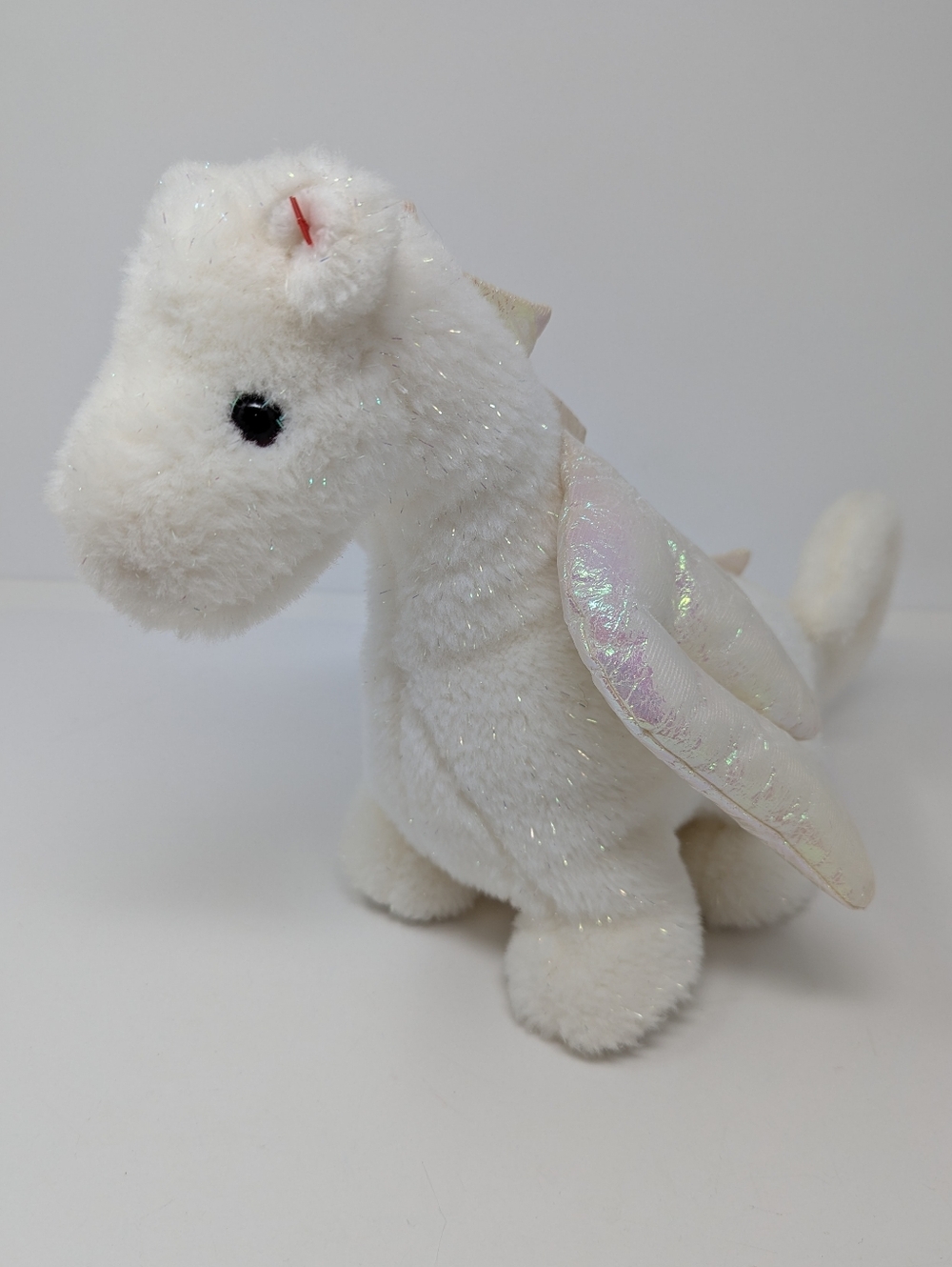 Ty Beanie Buddy Magic Dragon White Plush